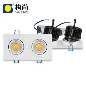 алюминиевый квадратный даунлайт Suppliers-Китайский заводской дешевый алюминиевый корпус с двумя движущимися головками 10 Вт Квадратный светодиодный светильник