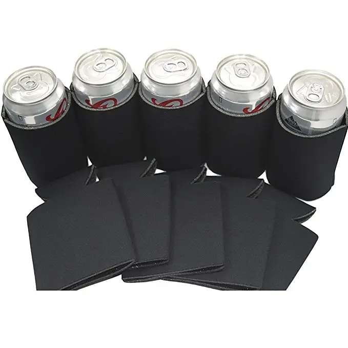 Beer Tin Can Stubby Cooler Sleeve Holder Wrap Neoprene Outdoor Black Stubby Coolers Holder