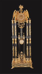 Reloj de lujo de estilo italiano, cronógrafo antiguo chapado en oro de 24K, para suelo de <span class=keywords><strong>abuelo</strong></span>, péndulo decorado - Product Image 2