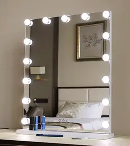 Large Hollywood Makeup Vanity MirrorとBulbsライト化粧化粧ドレッシングミラー
