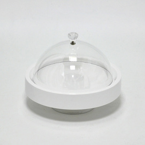 Useful 3 Partitions Plastic Round Shape Salad Box - Product Image 5