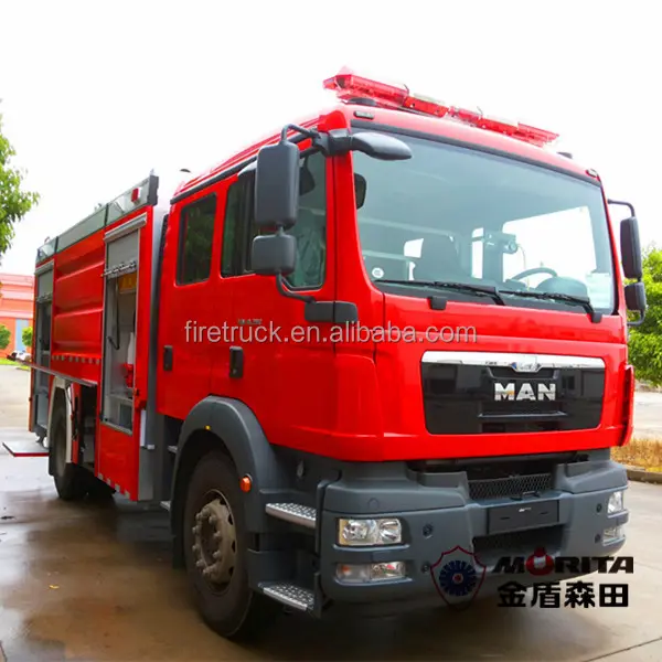 MAN Chassis Water Tanker Fire Fighting Truck/Water Cannon Vehicle with 7000kg tanker