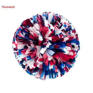 Best quality different color cheerleading pom poms wholesale with handle cheer poms cheerleading