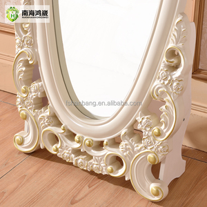 Grand miroir en bois vintage de style européen pour la chambre à coucher, design <span class=keywords><strong>contemporain</strong></span> - Product Image 2