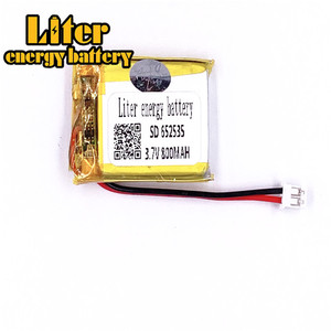 Plug 2.0-2 P 3.7 V 652535 800 mah rechargeable Lithium ion polymer battery - Product Image 2