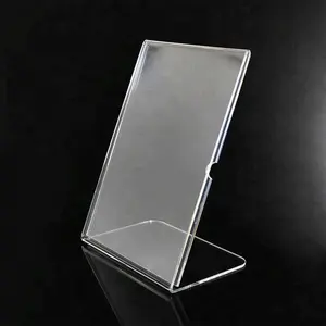 APEX Customized Clear Tabletop Acrylic Sign Holder For Menu Price List