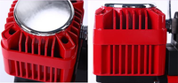 Gonfleur de pneus portable à double cylindre robuste, mini pompe à air portable, compresseur d'air de voiture 12V CC, gonfleur de pneus
