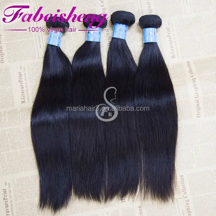 Premium Kwaliteit Braziliaanse Virgin Remy Human Hair BundlesTangle Gratis Geen Verlies kan geverfd Qingdao Bella Haarproducten