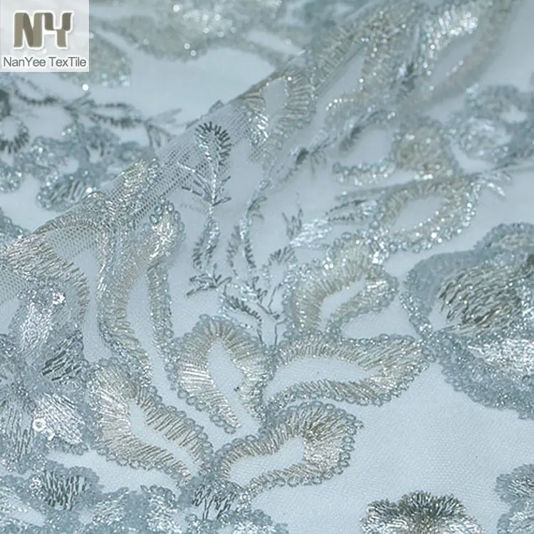 Nanyee Textile Professional Produce Customized Sequin Elegant Dress Fabric