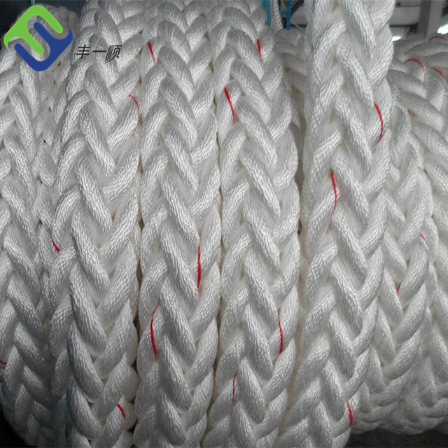 White Boat Nylon Mooring Rope 8 Strands 30mm-120mm