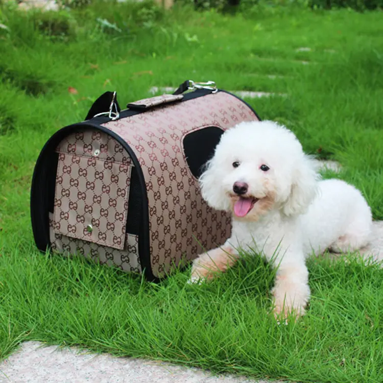 Belle portable de luxe pratique pet carrier sacs/pet carrier