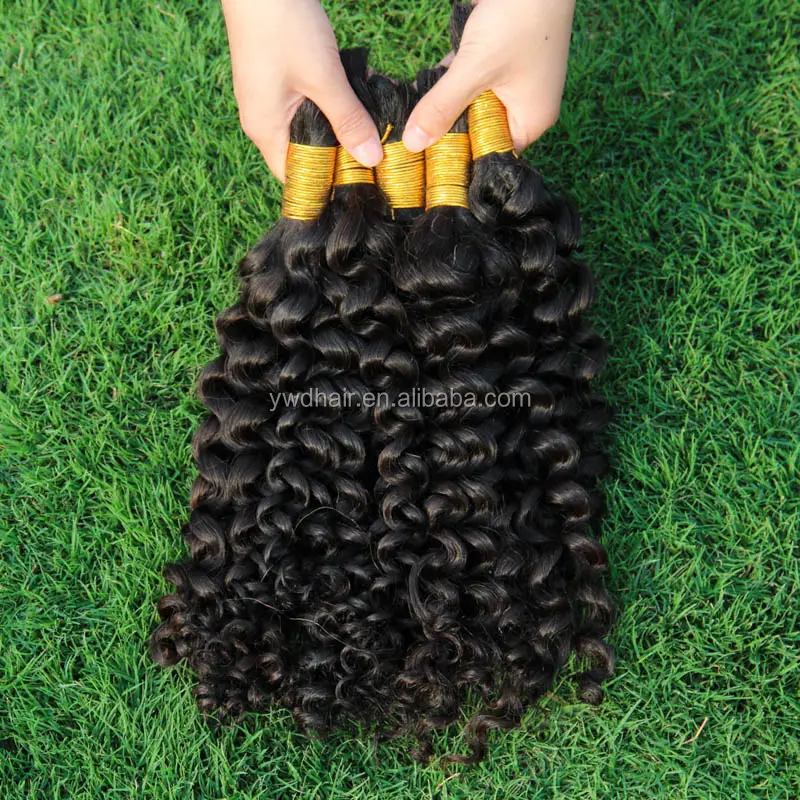 300g 8A kinky curly bulk Virgin hair Unprocessed afro kinky human hair for braiding