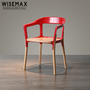MUEBLES WISEMAX Muebles de Estilo Escandinavo <span class=keywords><strong>Ronan</strong></span> y Erwan Bouroullec Silla Magis de Acero y Madera para Comedor Hogar - Product Image 6