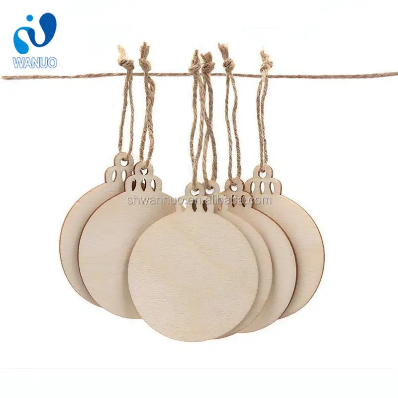 Wanuocraft Christmas Ornaments Holiday Accessories Tree Ball Xmas Christmas Decor Wooden Decoration Plywood Hanging Decorations