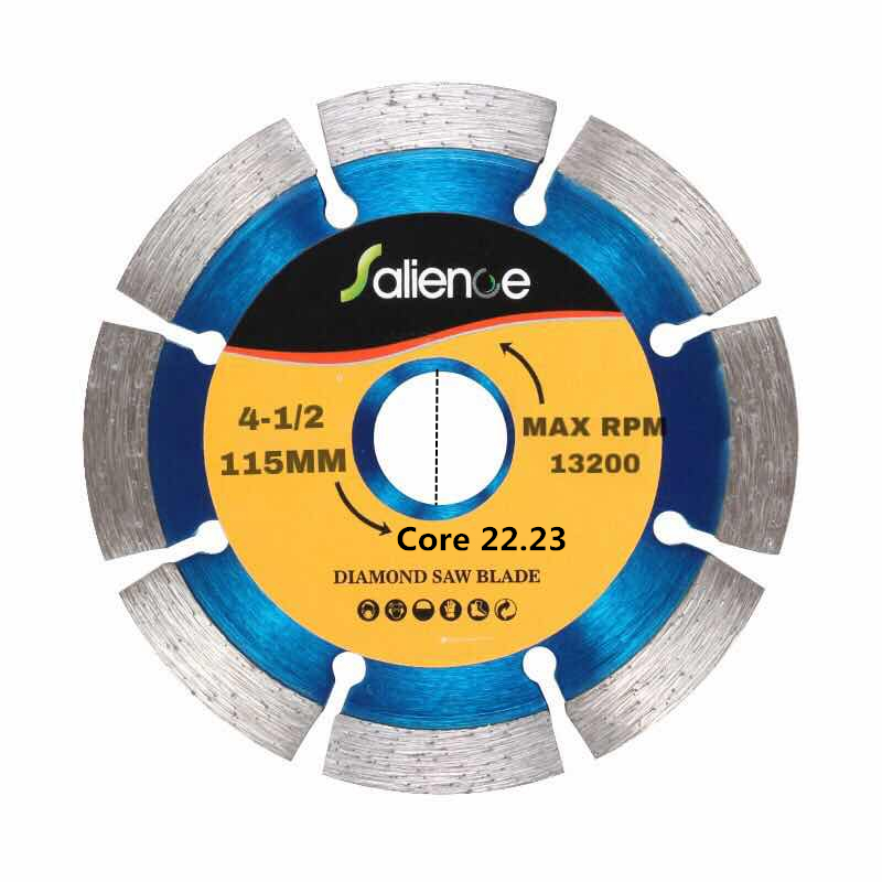 Алмазное лезвие для резки бетона YB 65Mn, диаметр 115 мм, диаметр 10 мм