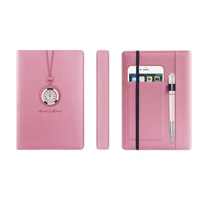 Agenda 2026 2027 personnalisé en cuir à couverture rigide avec onglets - Product Image 4