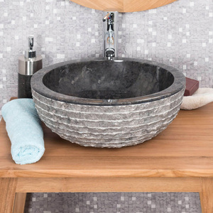 Lavabo de salle de bain à prix avantageux, <span class=keywords><strong>en</strong></span> marbre naturel crème - Product Image 4