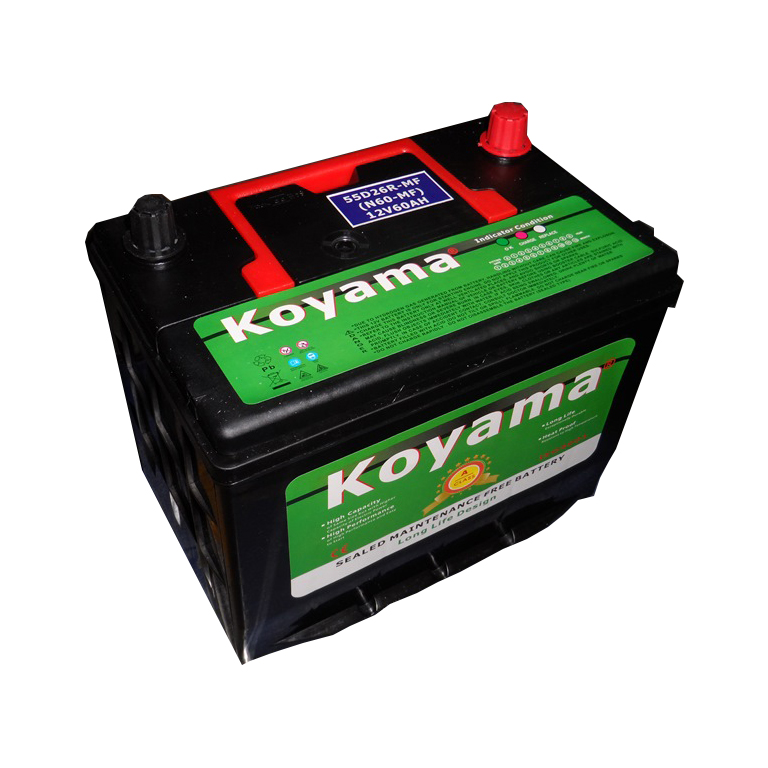55D26R MF 12V 60AH Car Battery/maintenance free/japan standard battery