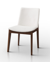 Chaise de salle à manger en bois de noyer blanc de style décontracté