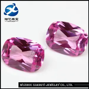 Rectangle shape ruby red 2# artificial ruby gemstone 9x11mm diamond jewelry