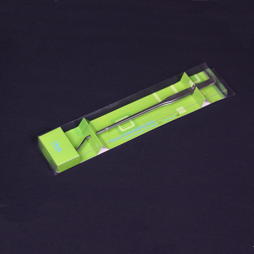 Пинцет 27 см для обрезки аквариумных растений с изгибом и зеркальной поверхностью