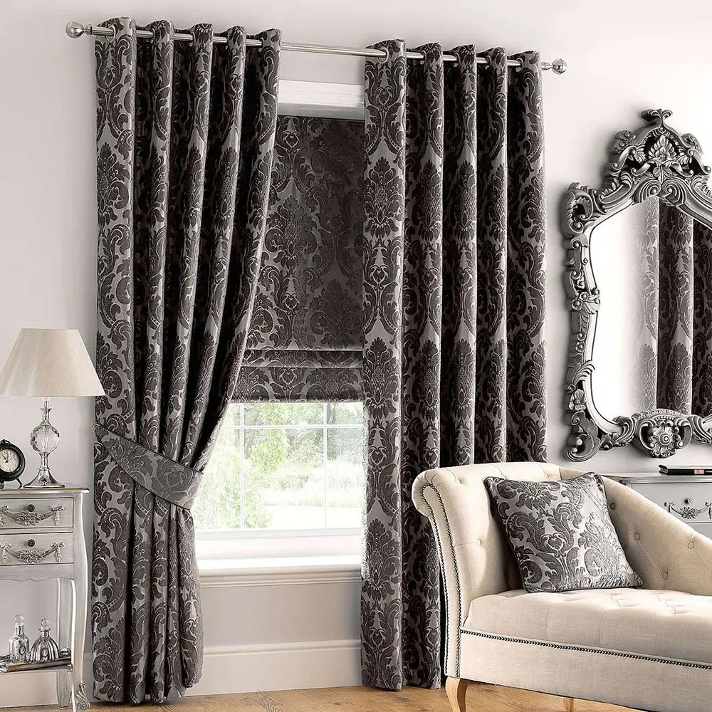 High Quality Arabic Dressing Room Woven Jacquard Velvet Curtain