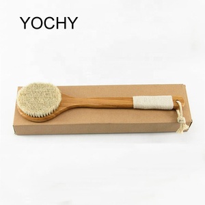 Brosse corporelle en bambou, brosse pour nettoyer <span class=keywords><strong>la</strong></span> <span class=keywords><strong>peau</strong></span> sèche, exfoliante et longue manche - Product Image 3