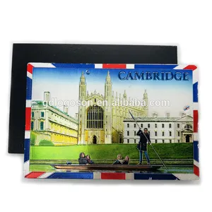 Wholesale England Souvenirs Cambridge Oxford Decorative Custom Photo Foil Fridge Magnet