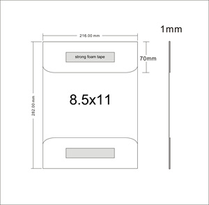 קיר הר אקריליק סימן מחזיק 8.5x11 עם דבק קלטת, סט של 6