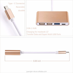 <span class=keywords><strong>USB</strong></span> <span class=keywords><strong>C</strong></span> AdapteHub Tipo <span class=keywords><strong>C</strong></span> <span class=keywords><strong>Multipuerto</strong></span> <span class=keywords><strong>USB</strong></span> 3.1 a <span class=keywords><strong>USB</strong></span> $ NUMBER Cable Adaptador AV Digital - Product Image 3
