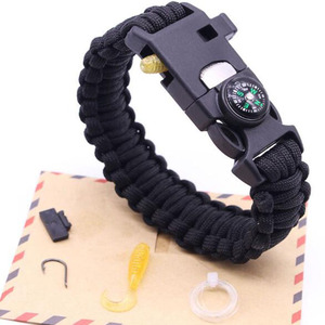 Outdoor DIY lama di sopravvivenza <span class=keywords><strong>paracord</strong></span> bracciale con kit di pesca bussola bussola campeggio di salvataggio di arrampicata bracciali - Product Image 1