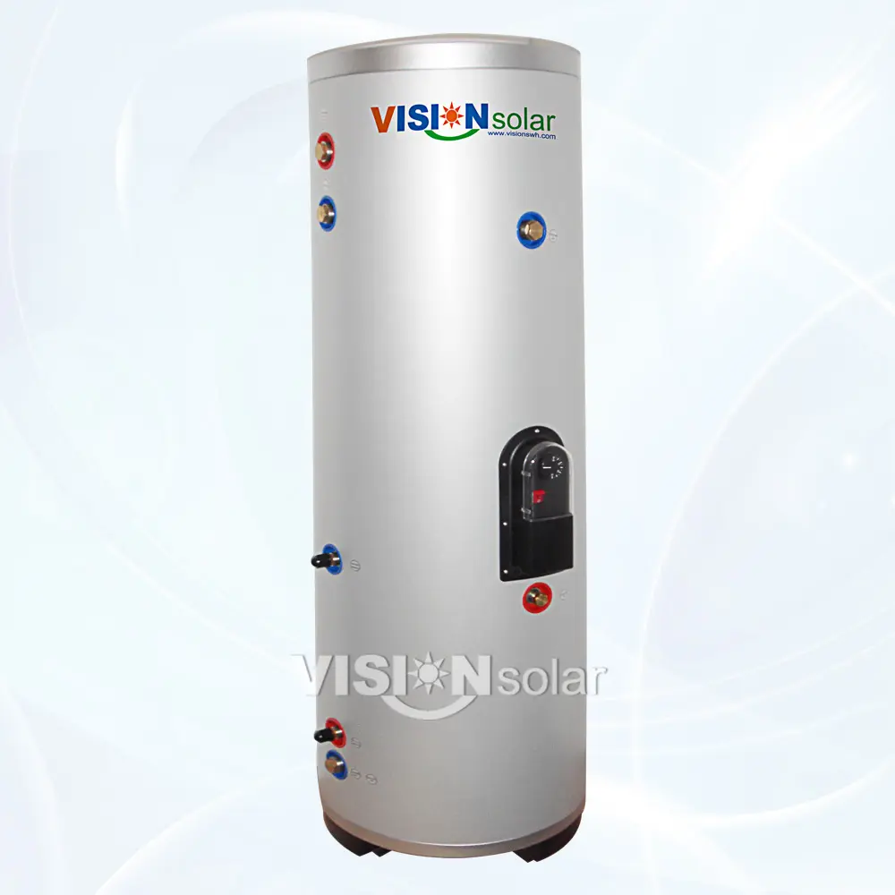 Pressured stainless steel solar water tank insulated