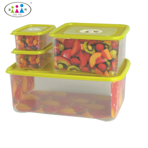 Round food packing plastic storage container set