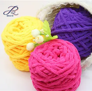 0.7 cm Polyester 2017 New Style China Supplier Super Soft Yarn Velvet 100% Chenille Yarn for Hand Knitting
