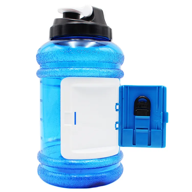 Half Gallon Water Bottle with card slot plastic promotional 2.5L water bottle with handle