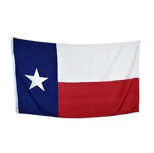 Cheap stock 100%polyester Texas state flag Brass Grommets for Indoor Outdoor Decor