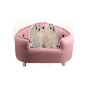 Luxe Prinses Roze Lederen Slaapbank Meubels voor Hond