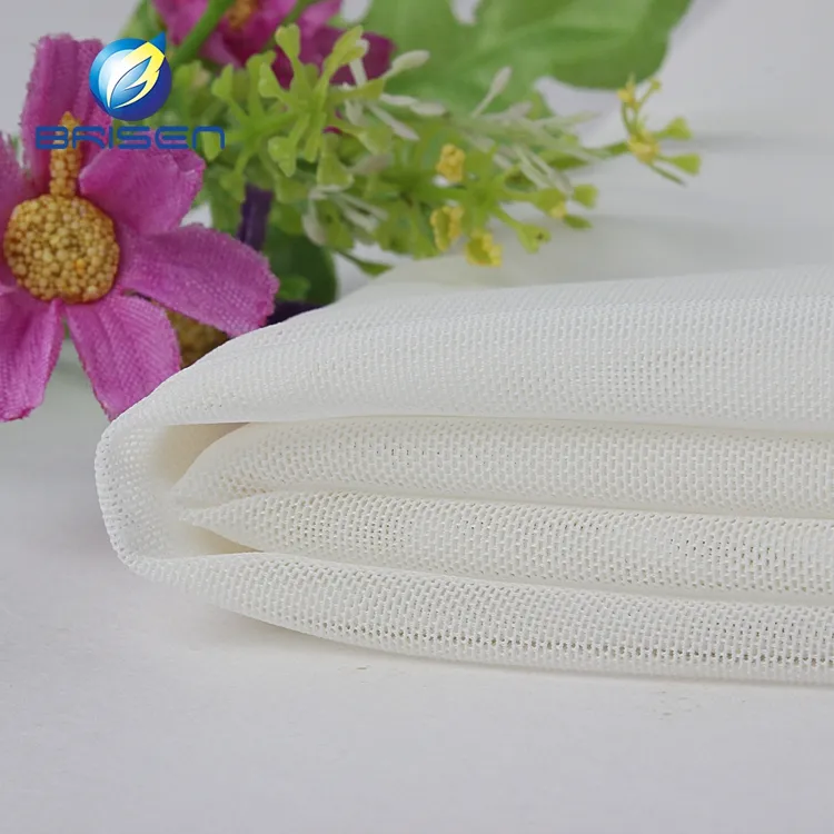 Tecidos elásticos de poliéster 88% brancos de malha macia