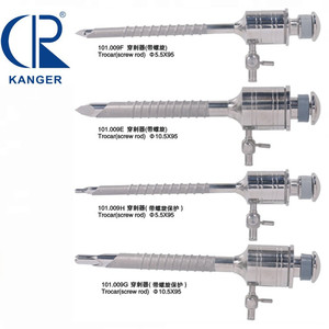 Laparoscopic สแตนเลสสตีล Reusable ใบมีดหรือ Bladeless แม่เหล็ก Trocar พร้อมสกรู - Product Image 4