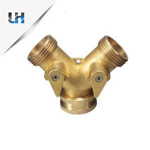 2 Forma latón sólido válvula y manguera de jardín conector con Comfort grip - Product Image 1