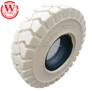 Pneu industriel blanc 18x7-8 Pneu plein pour chariot élévateur 18*7-8 Pneu de <span class=keywords><strong>roue</strong></span> arrière - Product Image 1