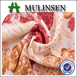 Mulinsen têxtil tecidos serigrafia 100% indiano de poliéster tecido george para sarees