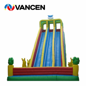 Airfunspace fábrica personalizar barato verano triple carriles amarillo al aire libre adultos 10 m alta jumpers inflables Super slide para la venta - Product Image 3