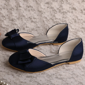 Wedopus Navy Raso Appartamenti Formali per la Cerimonia Nuziale - Product Image 1