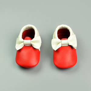 Prezzo all'ingrosso vendita moda vera pelle di pecora nappa scarpe da bambino ragazze calzature per bambini 0-3 anni scarpe da bambino per neonati - Product Image 5