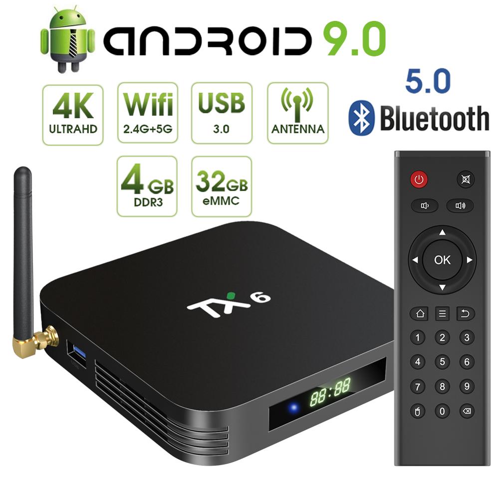 ТВ-приставка 2019 Android Tanix H6 4g 32g 5 ГГц Allwinner медиаплеер 8k приемник 4 ГБ ОЗУ 32 Гб ПЗУ Настройка списка Tx6