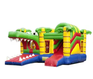 Cá sấu lớn inflatable thư bị trả lại nhà nhảy lâu đài bouncy