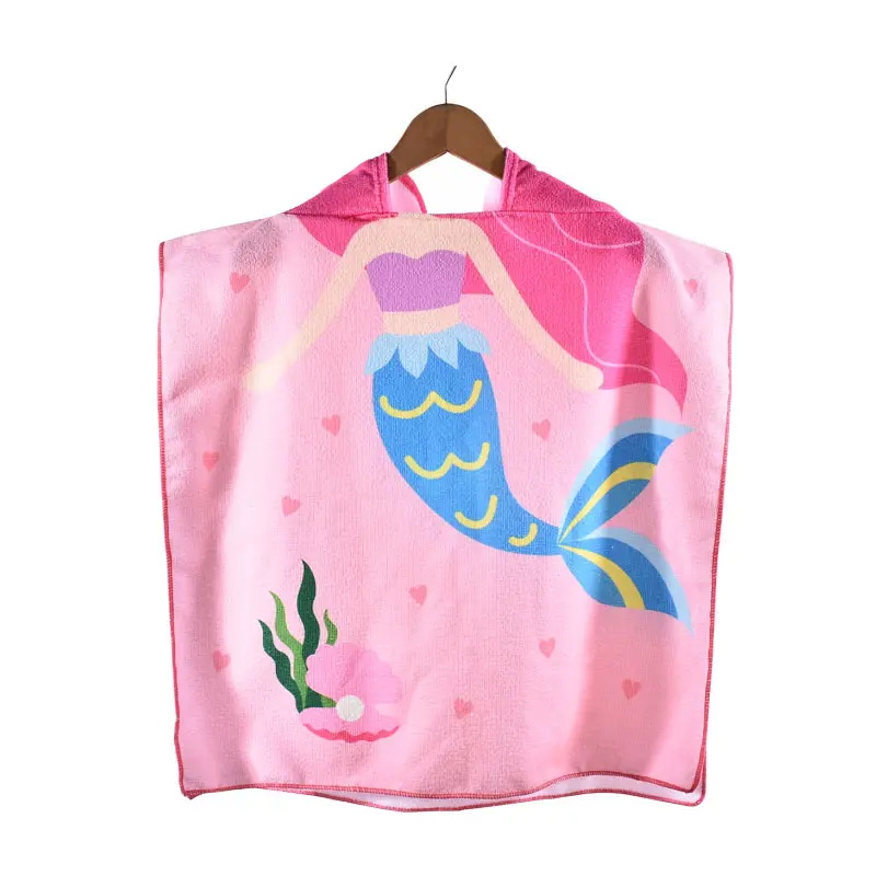 China Suppliers hot selling microfiber terry baby hooded towel comfortable kids bath towel with custom design