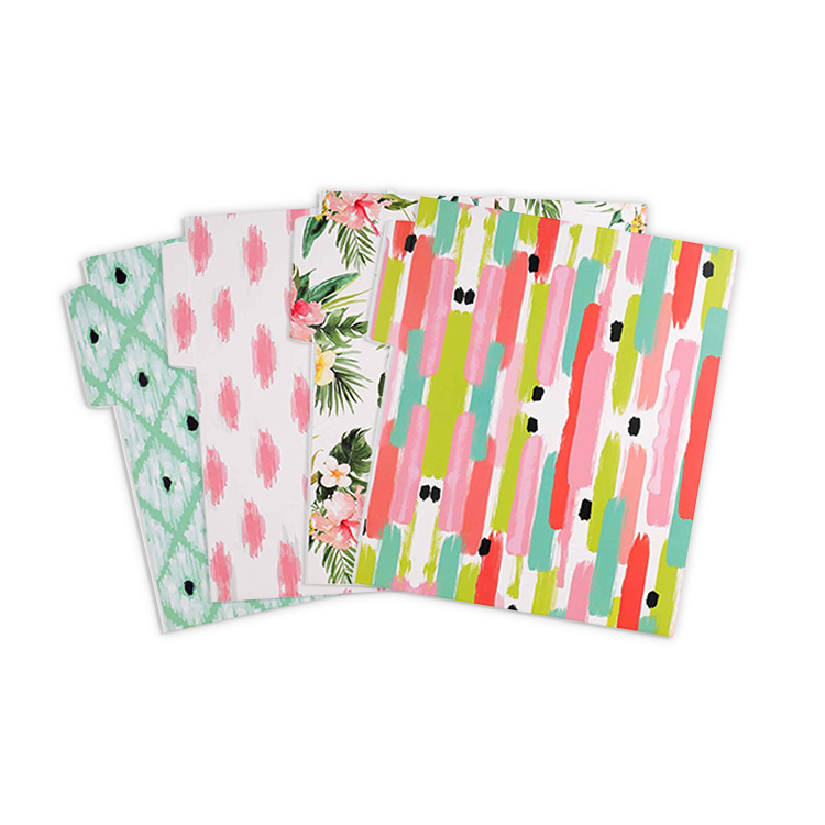 Бумажная картонная декоративная модная папка для файлов формата А4/А5 с индивидуальным принтом