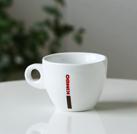 Ensemble de 3 tasses à café italiennes de 200 ml pour cappuccino / latte, avec plateau en bambou, vente en gros